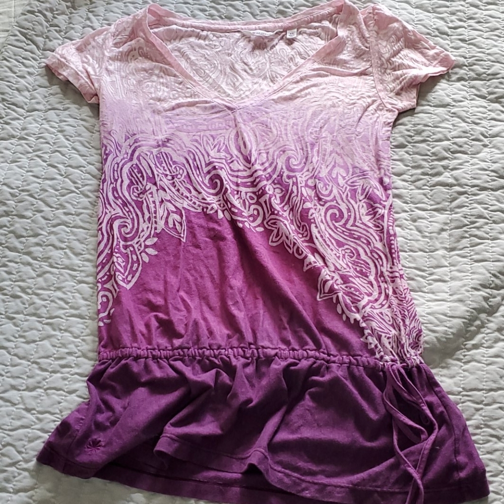Athleta pink/purple Ombre burnout shirt